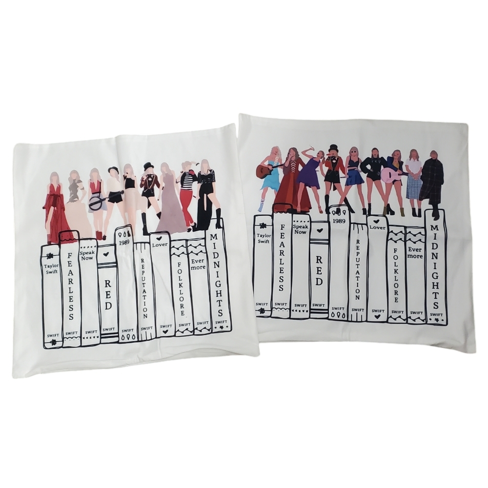 Taylor Swift Book Album pillow case cover two